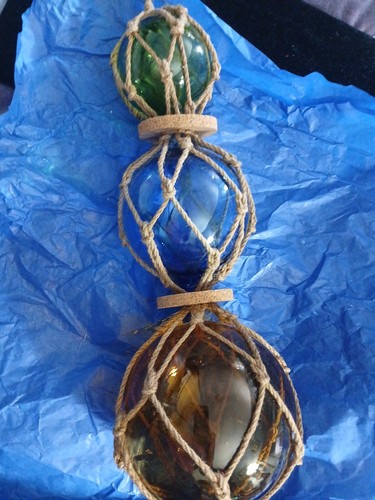 Glass nautical balls with - glass,