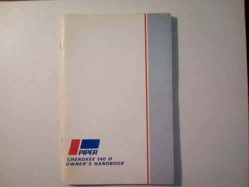 Hand book piper cherokee - piper, d