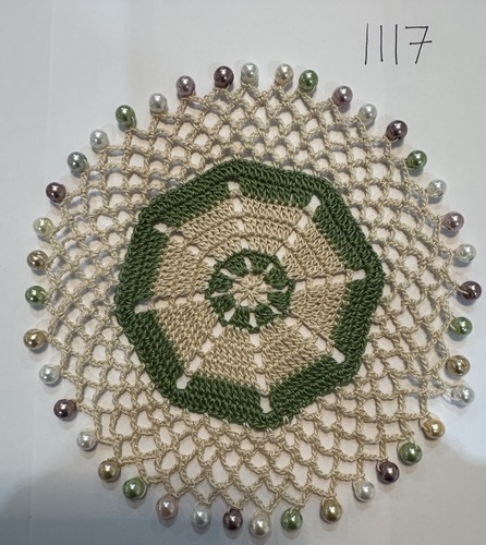 Hand made crochet beaded - hand,