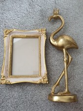 Gold Flamingo Statue And Photo Frame