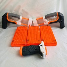 Nerf  Attachments & Magazines Job Lot 3x Elite 12 Round Mags 2x Stocks 1x Grip