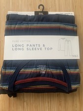 M&S Mens Pyjamas Pure Cotton