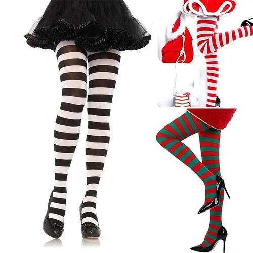 Ladies striped tights - striped, fancy