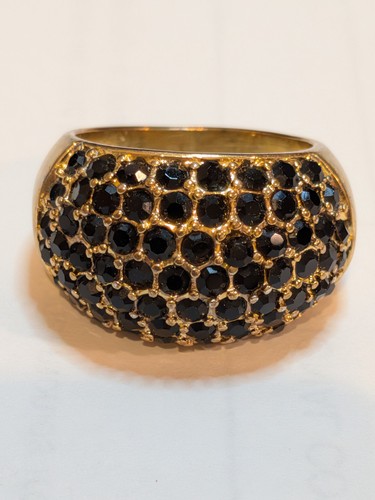 Cocktail ring black - cocktail, diamante