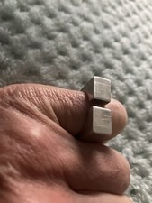 Men’s Gucci Solid Silver Ring Embossed Double Gg