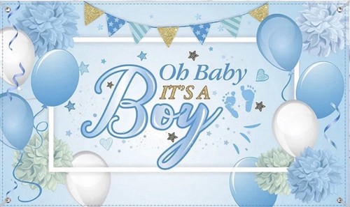 Baby shower backdrop banner - baby,