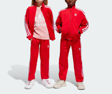 Adidas Originals Adicolour Firebird Tracksuit Kids Zip Track Red 3-7 Year JC9151