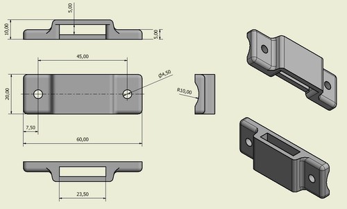 Hood canopy clip holder for - clip-on,