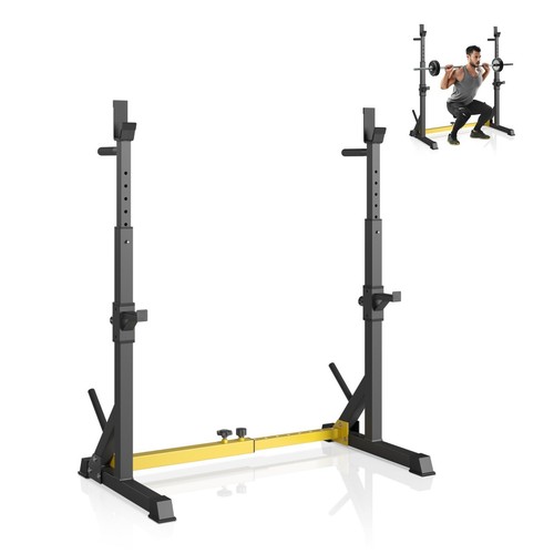Adjustable squat rack - adjustable, bench