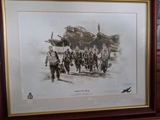 Lancaster Bomber WW2, Framed