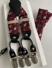 Men’s Braces, Christmas Theme, Fabric / Elastic, Clip, Multicoloured  Y Style