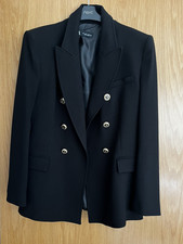 ZARA Black Tailored Double Breasted Blazer Jacket Size L (Large)  IMMACULATE