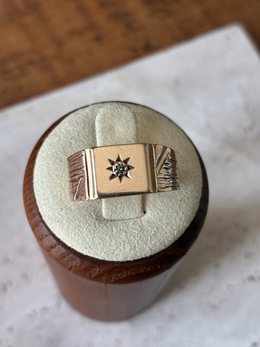 Vintage 9ct gold signet - vintage,
