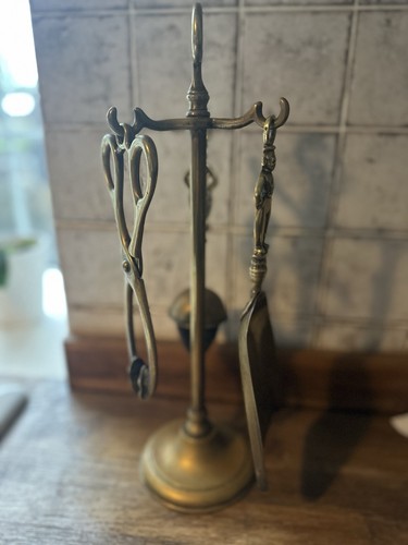 Vintage solid brass companion - solid,