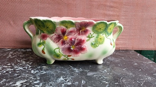 Large faience jardiniere - faience,