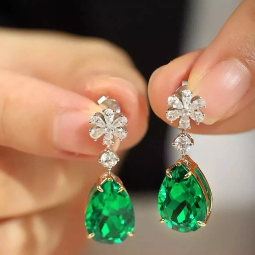 Pear cut lab created - created, emerald