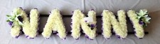 Nanny Artificial Silk Funeral Flower Any 5 Letter Name Wreath Tribute Memorial