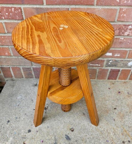 Vintage oak piano stool bench - oak,