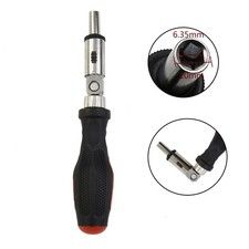 Ratchet Screwdriver Rotating TPR Handle Wear-resistant 1/4 Inch 180 Degree