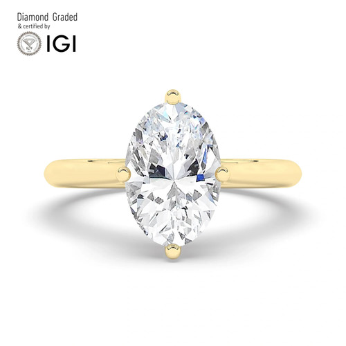 Oval diamond engagement ring - oval,