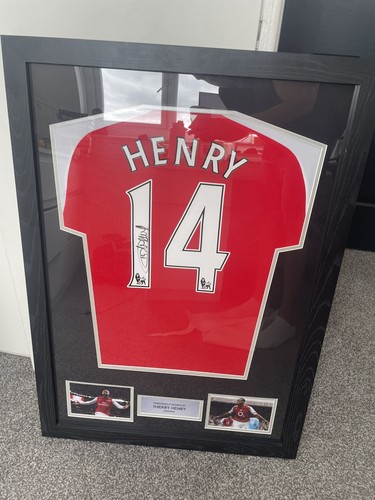 Framed thierry henry signed - framed,