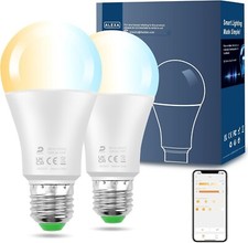 DUSKTEC Alexa Light Bulbs 130W Equivalent, 12W E27 Bluetooth Smart Bulb Warm Wh