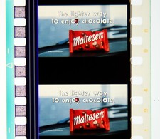 35mm CINEMA FILM REEL OF 21 OLD ADVERTS COMMERCIALS,  C2002, FILM CELLS FREEPOST