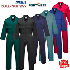 Genuine Portwest S999 Men's Coverall Overalls Mechanic Boiler Work Safety Suit