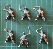 Hinchliffe 25mm ACW Confederate ACWC3 Trooper Slouch Hat Charging x 6 (PWO010)