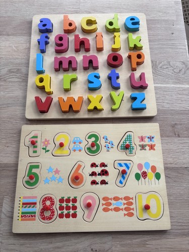 Two wooden puzzles - two,