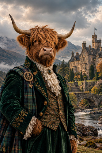 Highland cow duke scottish - duke,