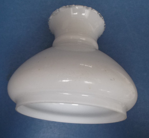 Vintage white glass oil - white,
