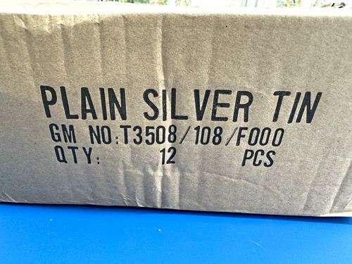 Plain silver tin tea caddies - plain,