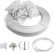 Curtain Coil Track 4.5M White PVC Smooth Glide Bendable Straight