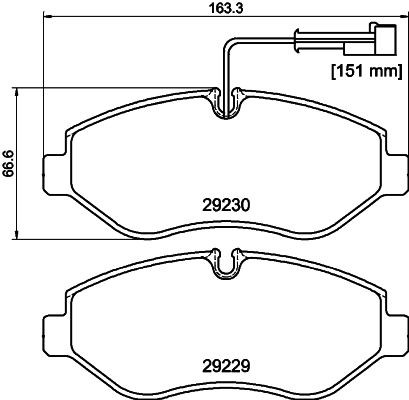 Don front brake pad - brake, fits