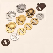 Victorian Keyhole Cover Escutcheon Open or Covered in 6 Finishes with fixings 