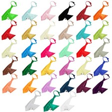 Mens Satin Plain Solid Cravat