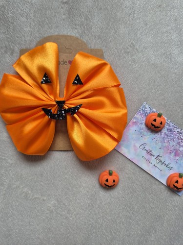 Orange satin halloween - satin,