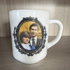 Vintage Arcopal France 1981 Charles & Diana Wedding Commemorative Mug