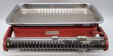 Vintage 1950's Royal Kitchen Beam Scales Up to 20 Lbs Red. Untested sold as seen