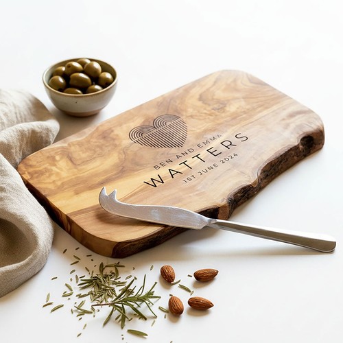 Personalised rustic olive - personalised, wood