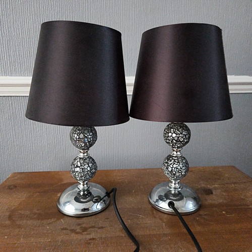 Chrome mosaic touch table lamp - table,