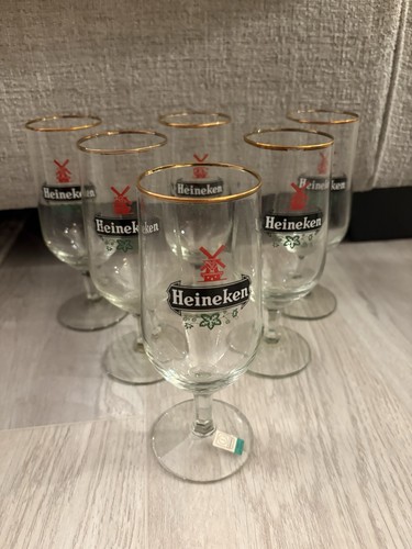 Heineken stemmed beer glasses - heineken,
