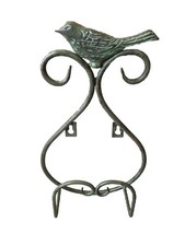 VTG Farmhouse Shabby Chic Plate Holder Towel Decor Bird 14” CottageCore Eclectic