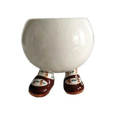 Carlton Ware Walking Lustre Design Open Sugar Bowl Brown Shoes - Retro 1970's
