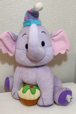 Disney Lumpy Heffalump Purple Celebration Elephant RARE Winnie Pooh 12" Damaged
