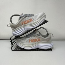 Hoka Bondi 8 Trainers Womens Girls UK 4.5 harbor mist / lunar rock Running Shoe