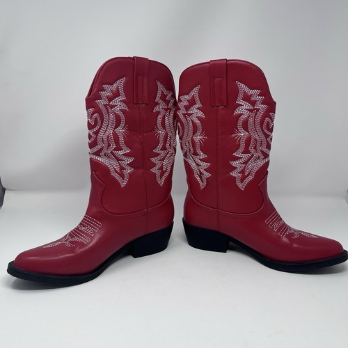 Red boots cowboy western women - red,
