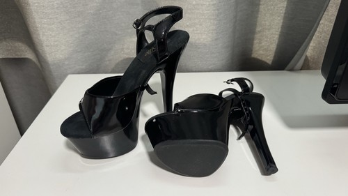Ellie black glossy platform - black,