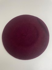 Kangol Modelaine Beret dark wine burgundy  colour 100% Wool - Immaculate